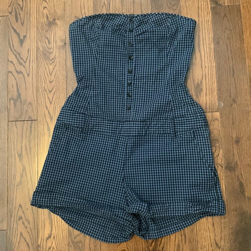 Medium cotton strapless romper Medium fit